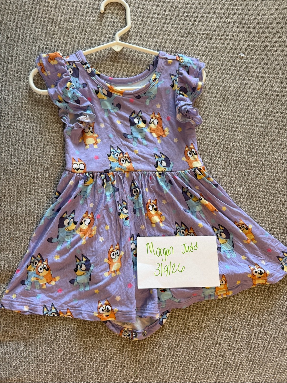 Little Sleepies Bluey Dance Party Twirl Dress with Bodysuit 12-18 months